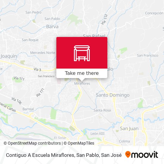 Mapa de Contiguo A Escuela Miraflores, San Pablo