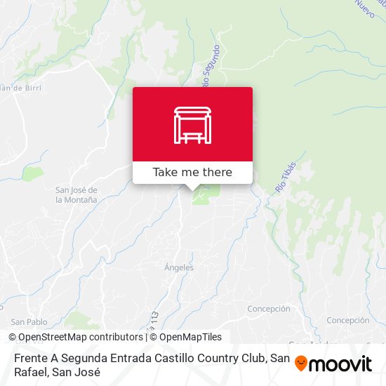 Frente A Segunda Entrada Castillo Country Club, San Rafael map