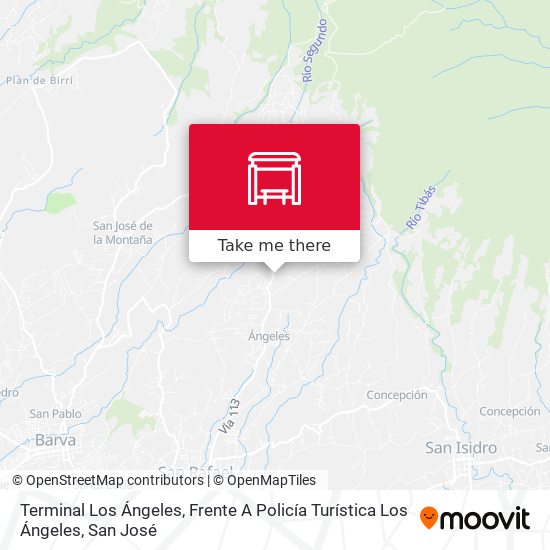 Terminal Los Ángeles, Frente A Policía Turística Los Ángeles map