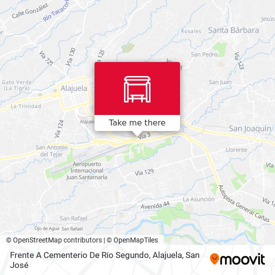 Mapa de Frente A Cementerio De Río Segundo, Alajuela