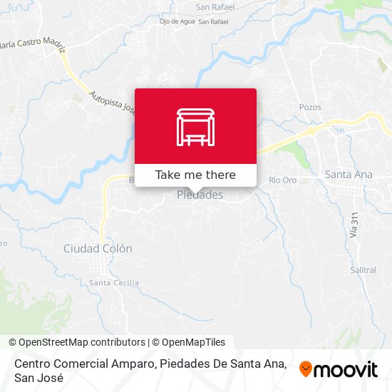 Mapa de Centro Comercial Amparo, Piedades De Santa Ana
