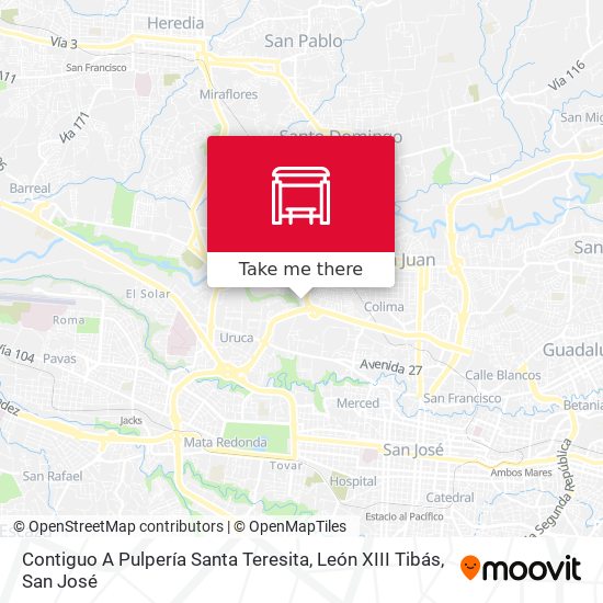 Contiguo A Pulpería Santa Teresita, León XIII Tibás map