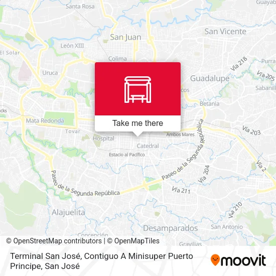Mapa de Terminal San José, Contiguo A Minisuper Puerto Principe