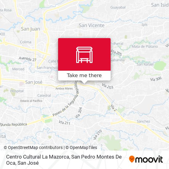 Centro Cultural La Mazorca, San Pedro Montes De Oca map