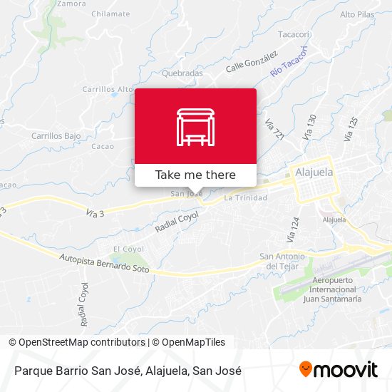 Parque Barrio San José, Alajuela map