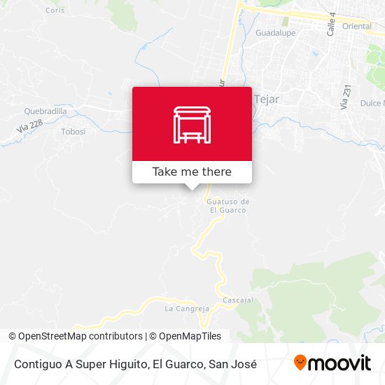 Mapa de Contiguo A Super Higuito, El Guarco