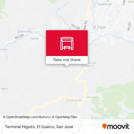 Terminal Higuito, El Guarco map