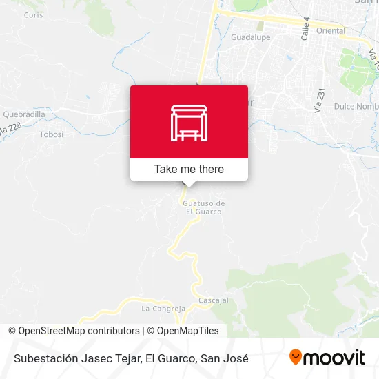 Subestación Jasec Tejar, El Guarco map