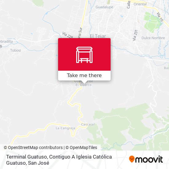 Mapa de Terminal Guatuso, Contiguo A Iglesia Católica Guatuso