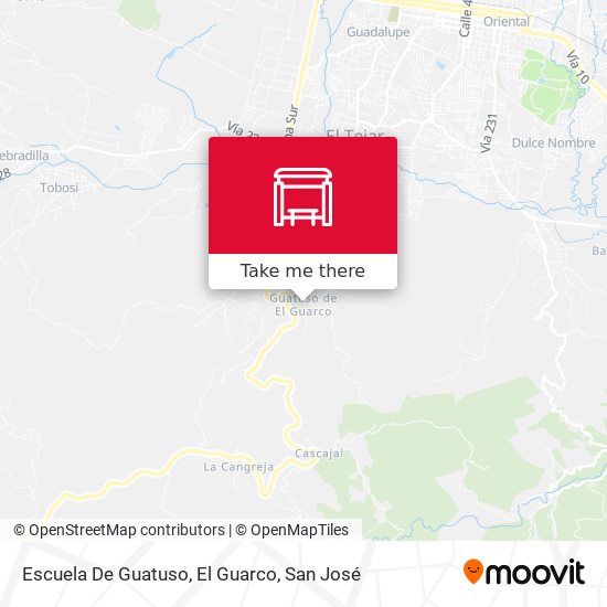 Escuela De Guatuso, El Guarco map