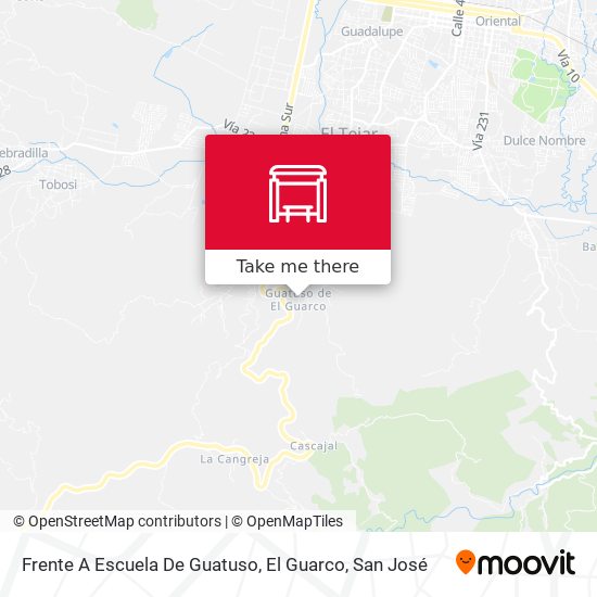 Mapa de Frente A Escuela De Guatuso, El Guarco