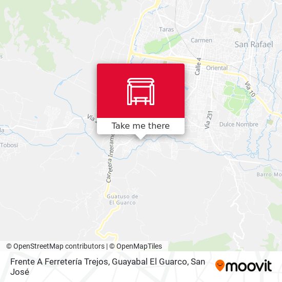 Mapa de Frente A Ferretería Trejos, Guayabal El Guarco