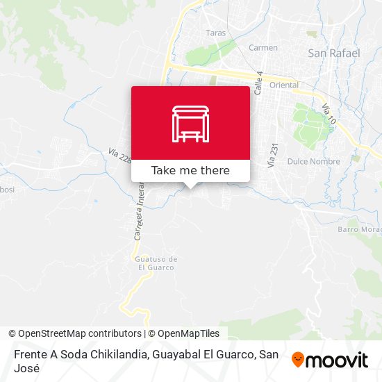 Mapa de Frente A Soda Chikilandia, Guayabal El Guarco