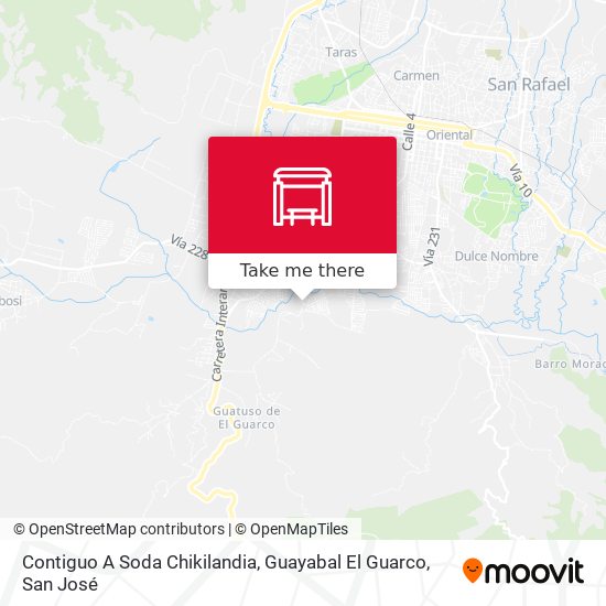 Contiguo A Soda Chikilandia, Guayabal El Guarco map