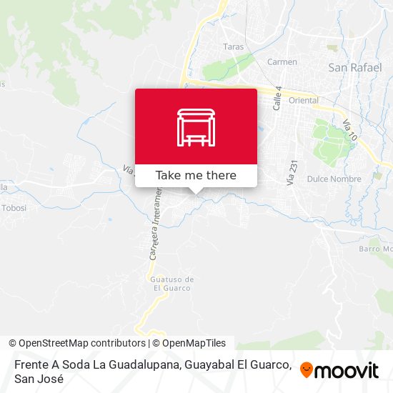 Frente A Soda La Guadalupana, Guayabal El Guarco map