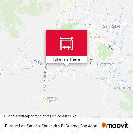 Parque Los Sauces, San Isidro El Guarco map