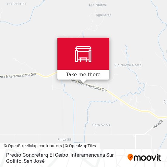 Predio Concretarq El Ceibo, Interamericana Sur Golfito map
