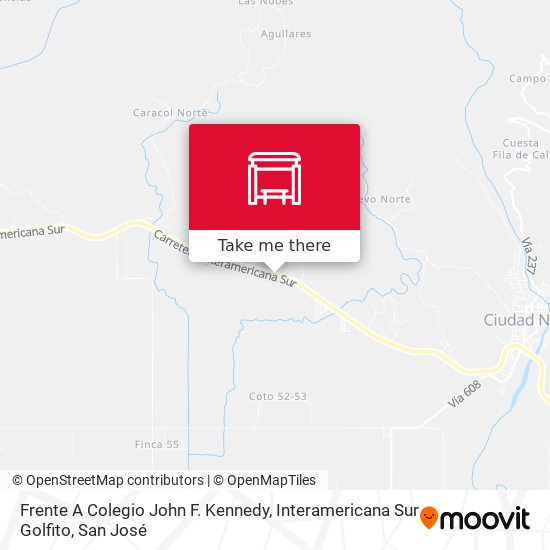 Frente A Colegio John F. Kennedy, Interamericana Sur Golfito map
