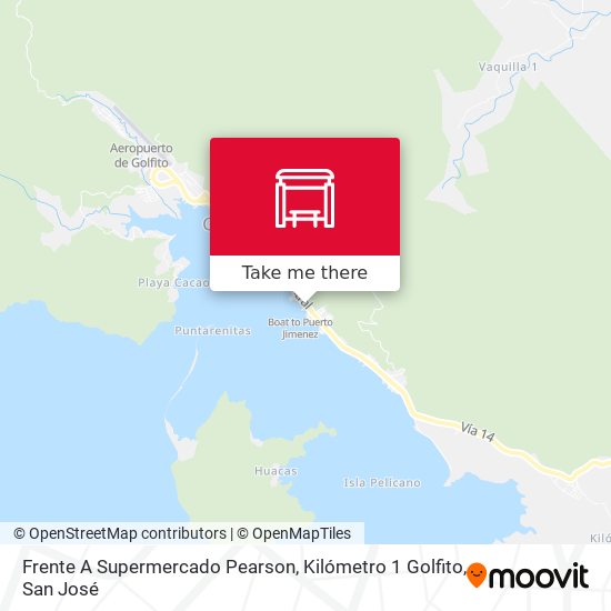 Mapa de Frente A Supermercado Pearson, Kilómetro 1 Golfito