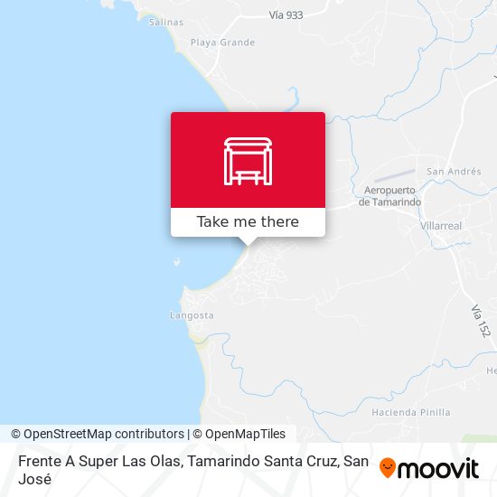 Frente A Super Las Olas, Tamarindo Santa Cruz map