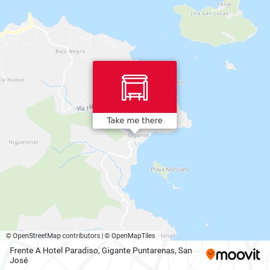Mapa de Frente A Hotel Paradiso, Gigante Puntarenas