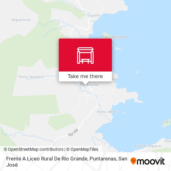 Frente A Liceo Rural De Río Grande, Puntarenas map