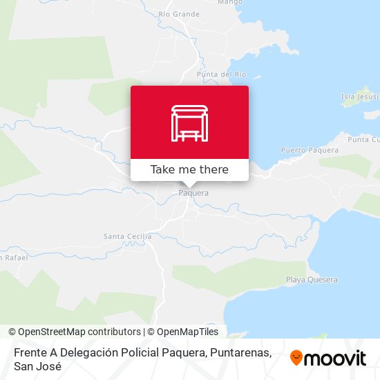 Mapa de Frente A Delegación Policial Paquera, Puntarenas