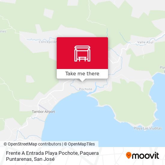 Mapa de Frente A Entrada Playa Pochote, Paquera Puntarenas
