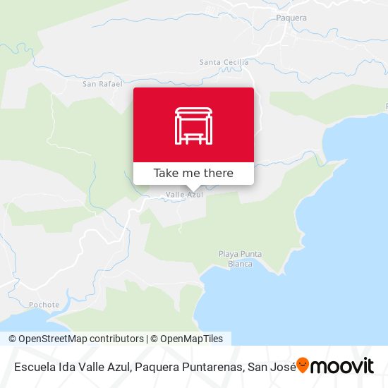 Mapa de Escuela Ida Valle Azul, Paquera Puntarenas