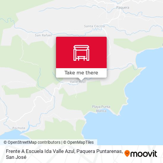 Mapa de Frente A Escuela Ida Valle Azul, Paquera Puntarenas
