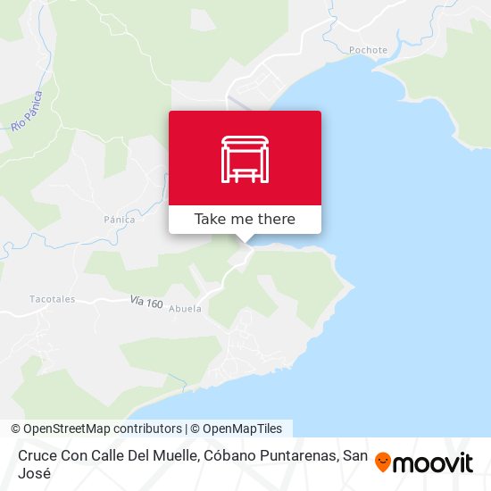 Cruce Con Calle Del Muelle, Cóbano Puntarenas map