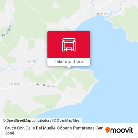 Mapa de Cruce Con Calle Del Muelle, Cóbano Puntarenas