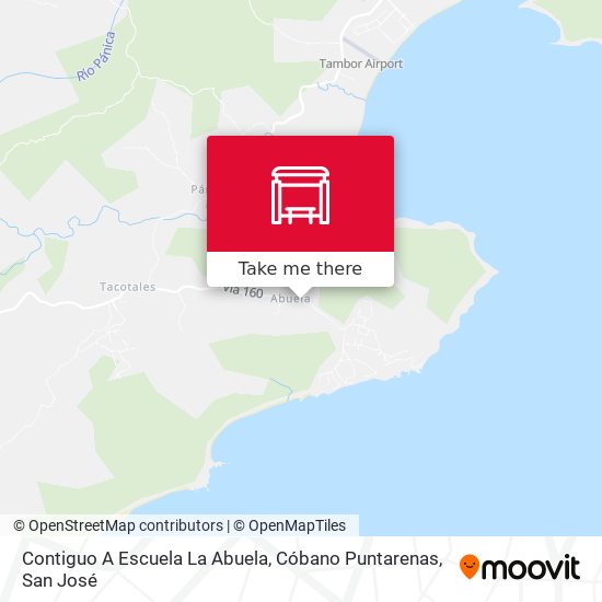 Mapa de Contiguo A Escuela La Abuela, Cóbano Puntarenas