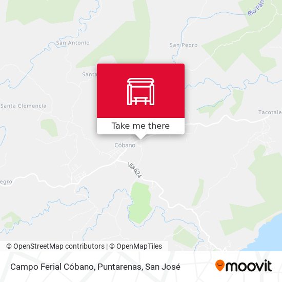 Campo Ferial Cóbano, Puntarenas map