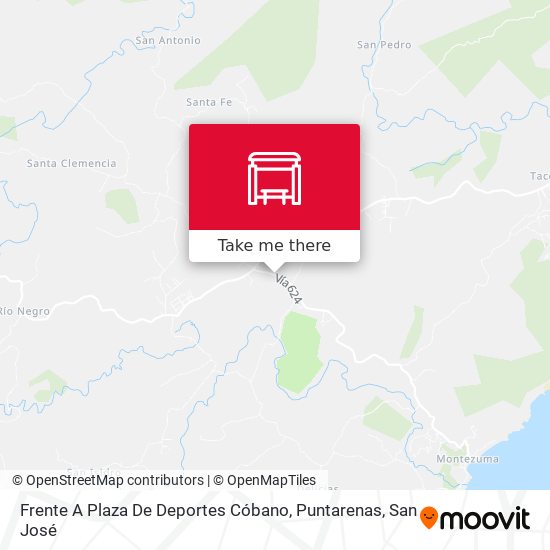 Frente A Plaza De Deportes Cóbano, Puntarenas map