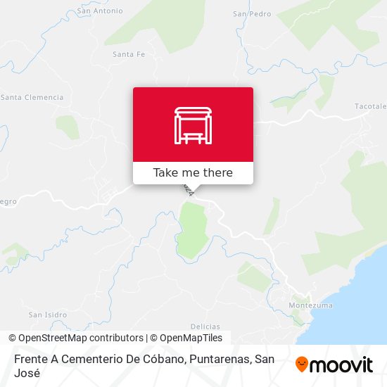 Frente A Cementerio De Cóbano, Puntarenas map