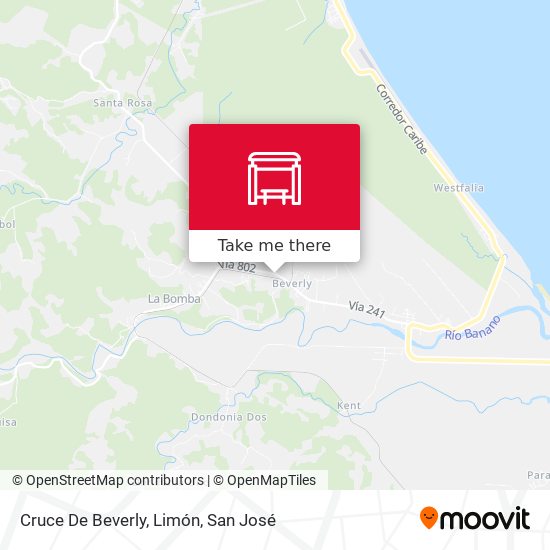 Mapa de Cruce De Beverly, Limón