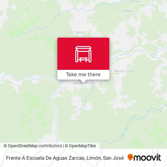 Frente A Escuela De Aguas Zarcas, Limón map