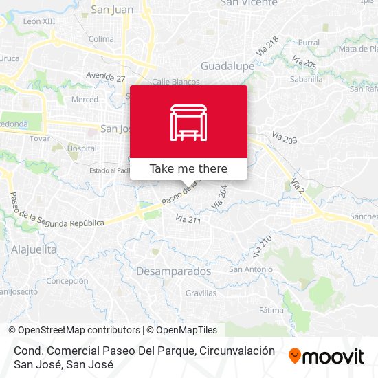 Mapa de Cond. Comercial Paseo Del Parque, Circunvalación San José