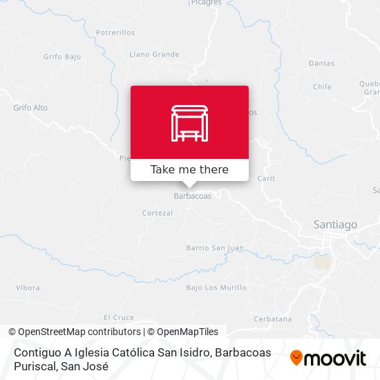 Mapa de Contiguo A Iglesia Católica San Isidro, Barbacoas Puriscal