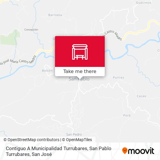 Contiguo A Municipalidad Turrubares, San Pablo Turrubares map
