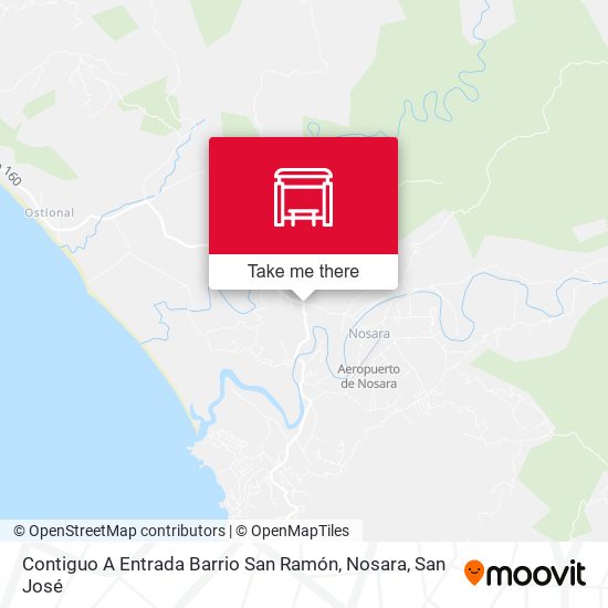 Mapa de Contiguo A Entrada Barrio San Ramón, Nosara