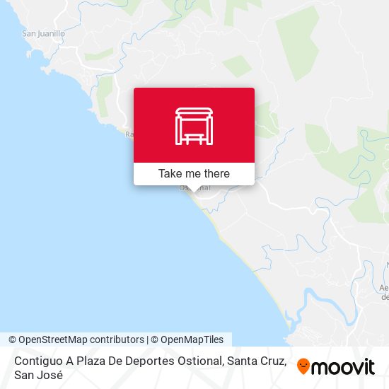 Contiguo A Plaza De Deportes Ostional, Santa Cruz map