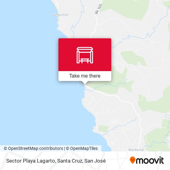 Mapa de Sector Playa Lagarto, Santa Cruz