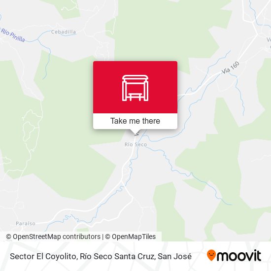 Sector El Coyolito, Río Seco Santa Cruz map