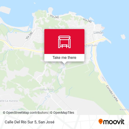Mapa de Calle Del Río Sur 5