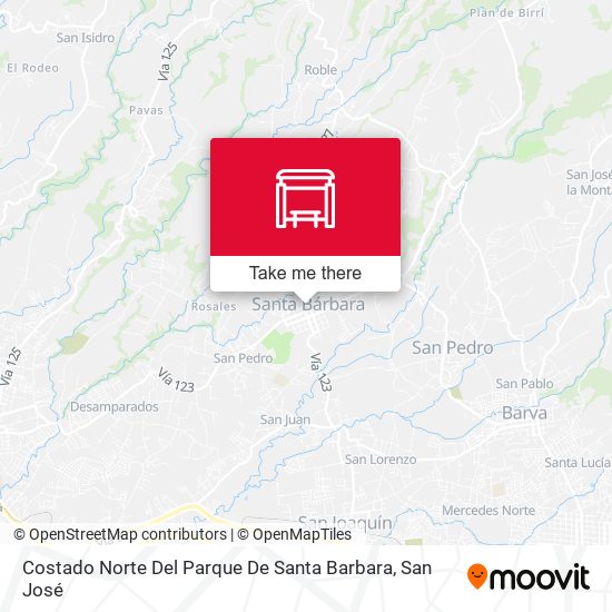Costado Norte Del Parque De Santa Barbara map