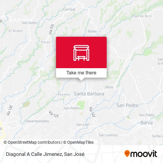 Mapa de Diagonal A Calle Jimenez
