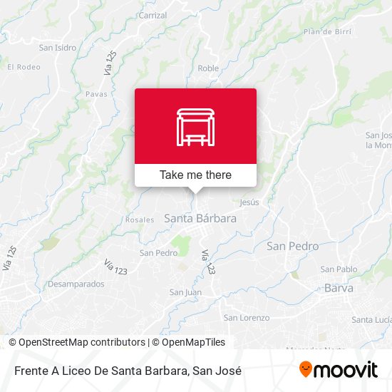 Frente A Liceo De Santa Barbara map