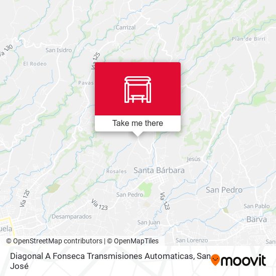 Mapa de Diagonal A Fonseca Transmisiones Automaticas